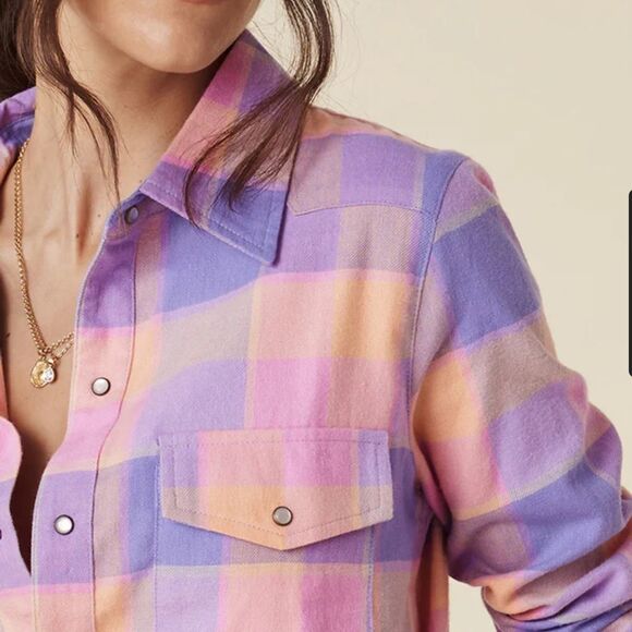 SPELL Wyatt Flannel Shirt in Pastel - Picture 5 of 14